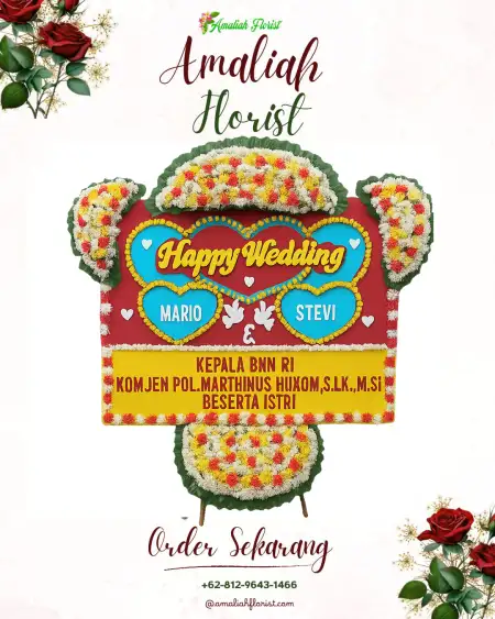 Papan Bunga Pernikahan Budi Lestari